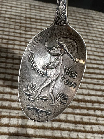 Antique Art Nouveau Silver Souvenir Spoons thumbnail