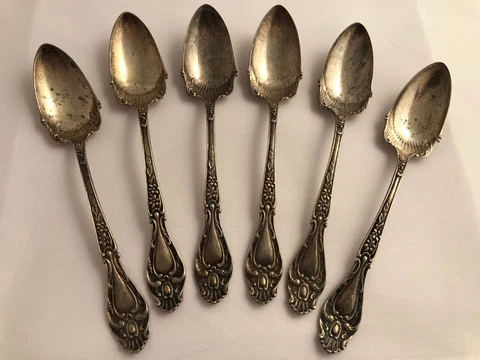 Antique Art Nouveau Silver Spoons thumbnail