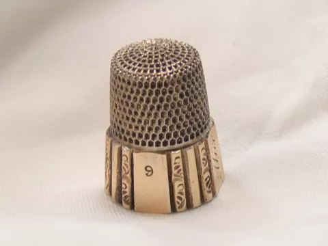 Antique Art Nouveau Silver Thimbles thumbnail