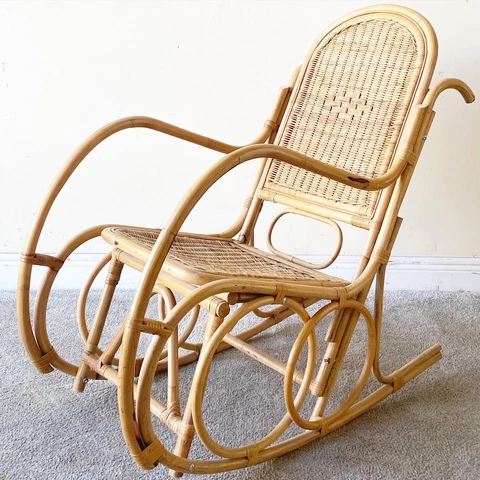 Antique Bamboo Rocking Chairs thumbnail