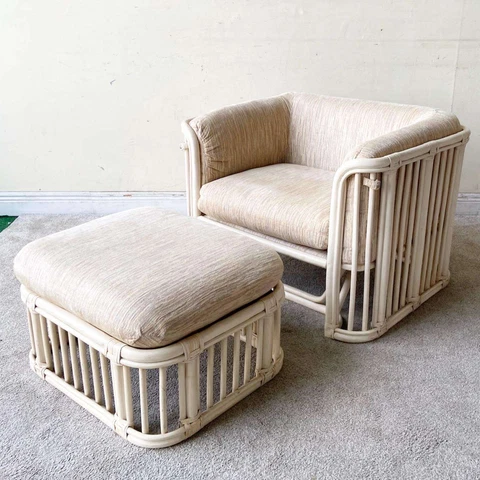 Antique Beige Lounge Chairs thumbnail