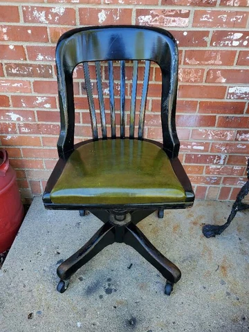 Antique Black Desk Chairs thumbnail