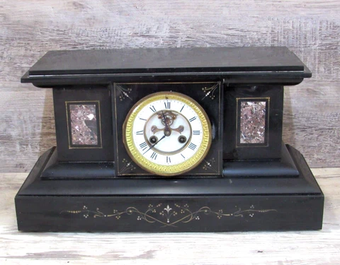 Antique Black Desk Clocks thumbnail