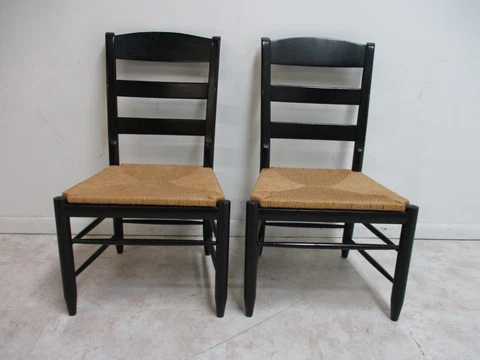 Antique Black Dining Chairs thumbnail
