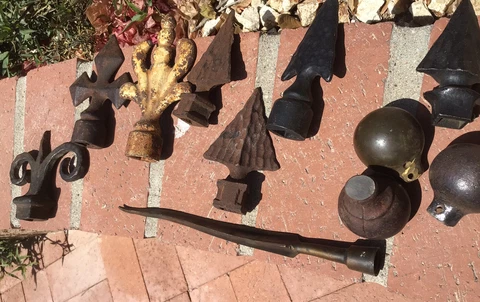 Antique Black Fence Finials thumbnail