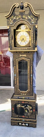 Antique Black Grandfather Clocks thumbnail