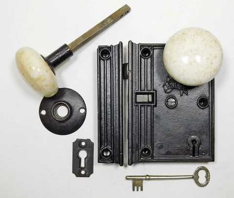 Antique Black Rim Locks thumbnail