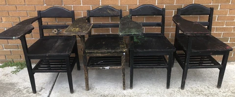Antique Black School Desks thumbnail