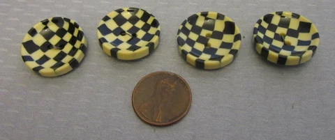 Antique Black Sewing 2-Hole Flat Buttons thumbnail