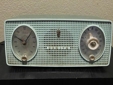 Antique Blue Clock Radios thumbnail