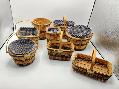 Antique Blue Miniature Baskets thumbnail