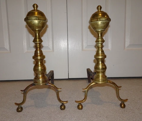 Antique Brass Andirons thumbnail