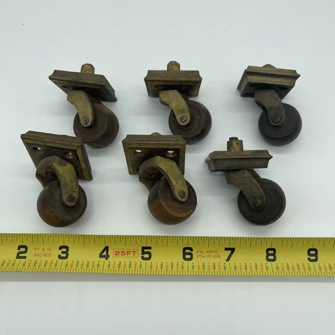 Antique Brass Furniture Casters thumbnail