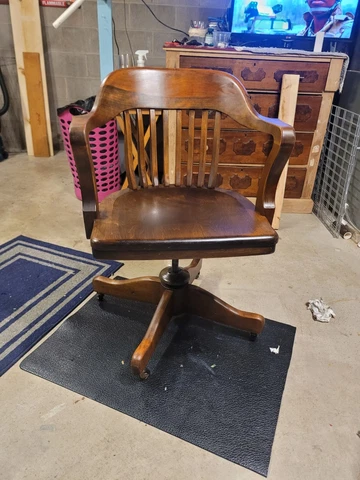 Antique Brown Banker's Chairs thumbnail