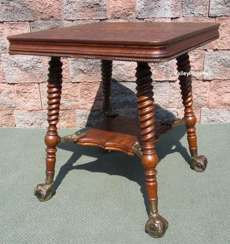 Antique Brown Barley Twist Tables thumbnail