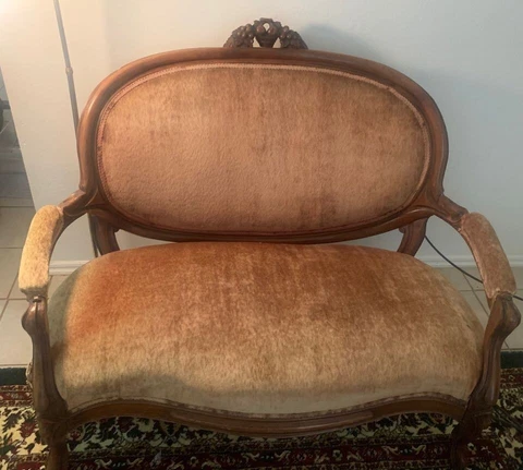 Antique Brown Loveseats thumbnail
