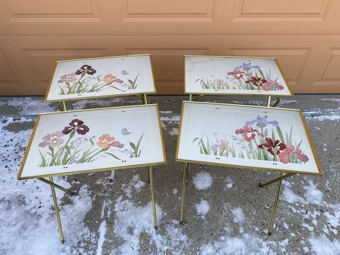 Antique Brown Tray Tables thumbnail