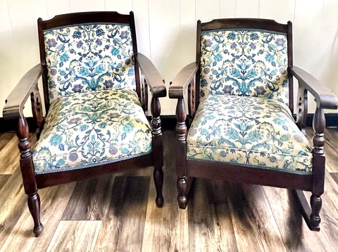 Antique Carvings Upholstered Chairs thumbnail