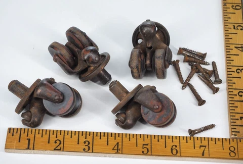 Antique Cast Iron Furniture Casters thumbnail