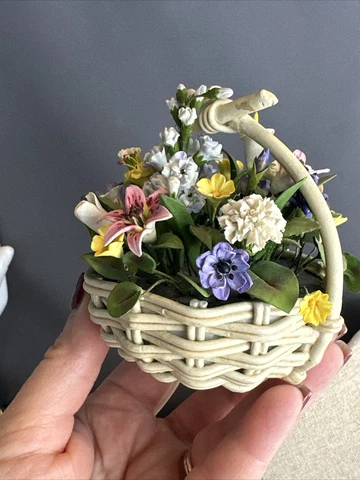 Antique Ceramic Miniature Baskets thumbnail