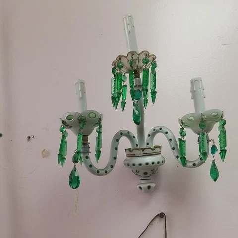 Antique Crystal Sconces thumbnail
