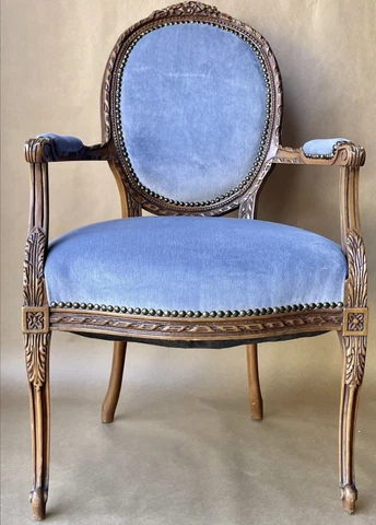 Antique Fabric Accent Chairs thumbnail