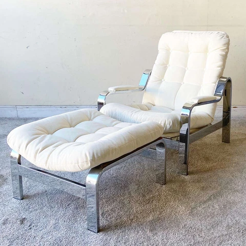 Antique Fabric Lounge Chairs thumbnail