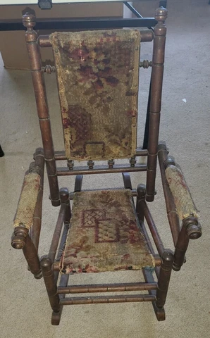 Antique Fabric Rocking Chairs thumbnail