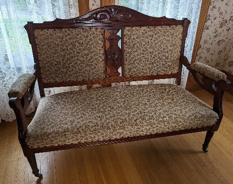Antique Fabric Settees thumbnail
