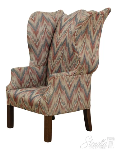 Antique Fabric Wingback Chairs thumbnail
