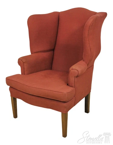 Antique Fabric Wingback Chairs thumbnail