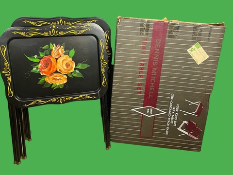 Antique Foldable Tray Tables thumbnail