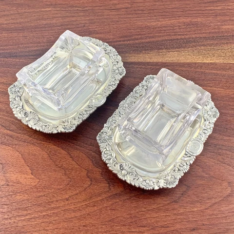 Antique Georgian Silver Salt Cellars thumbnail
