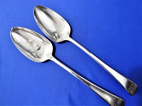 Antique Georgian Silver Serving Spoons