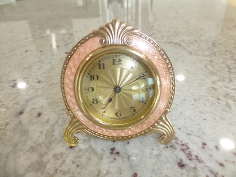 Antique Gilt Alarm Clocks thumbnail