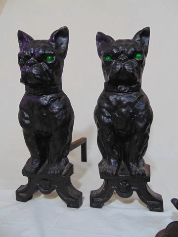 Antique Glass Andirons thumbnail