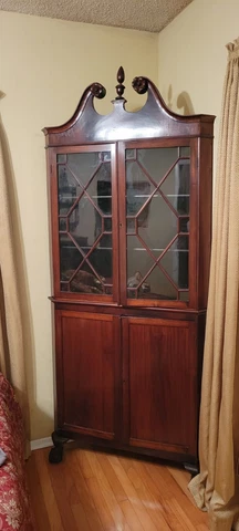 Antique Glass Corner Cabinets thumbnail