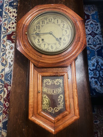 Antique Glass Regulator Wall Clocks thumbnail