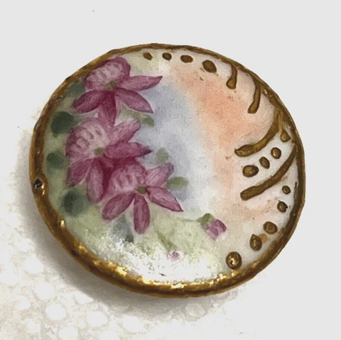 Antique Glass Sewing 2-Hole Flat Buttons thumbnail