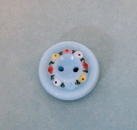 Antique Glass Sewing 2-Hole Flat Buttons thumbnail