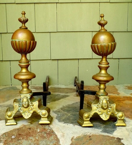 Antique Gold Andirons thumbnail