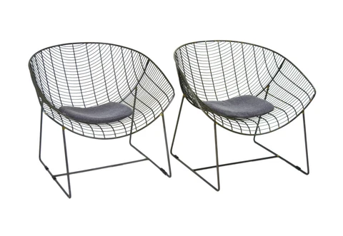 Antique Gray Lounge Chairs thumbnail