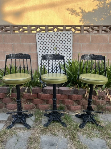 Antique Green Bar Stools thumbnail