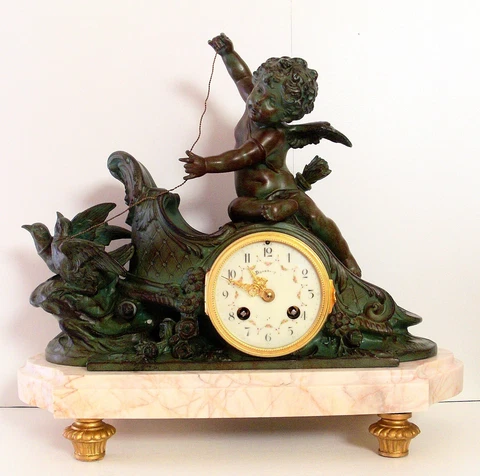 Antique Green Desk Clocks thumbnail