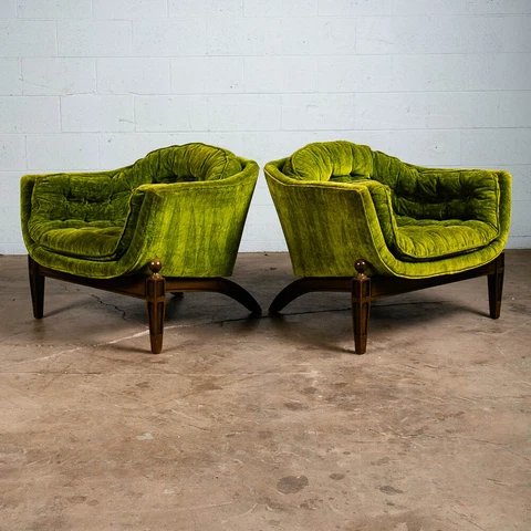 Antique Green Lounge Chairs thumbnail