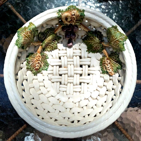 Antique Hand Painted Bread Baskets thumbnail