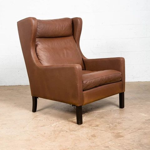 Antique High Back Lounge Chairs thumbnail