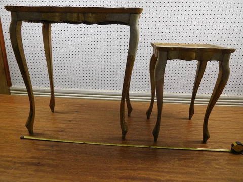Antique Hollywood Regency Nesting Tables thumbnail