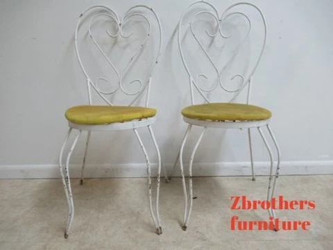 Antique Iron Dining Chairs thumbnail