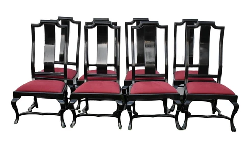 Antique Lacquer Dining Chairs thumbnail
